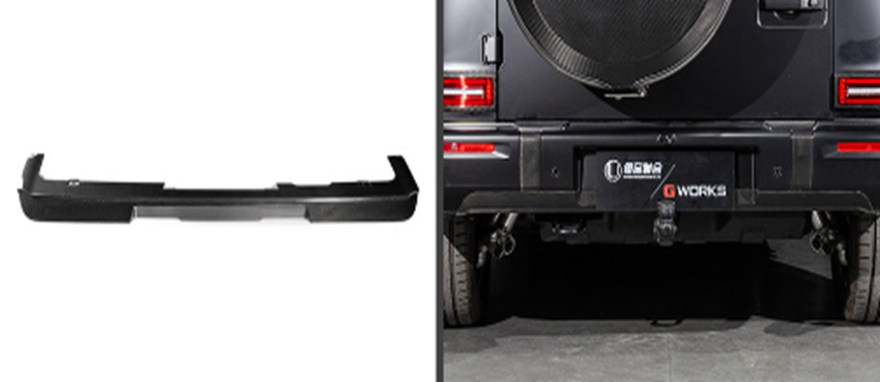 Дифузор заднього бампера (для G63 AMG, Карбон) 4