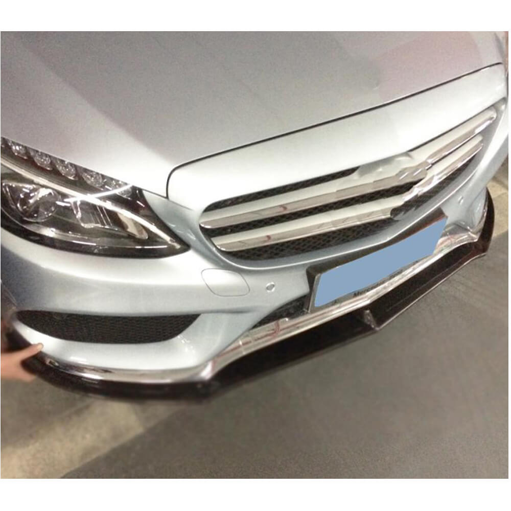 Накладка на передній бампер Lip V5 (для C43 AMG 2015-2019, Карбон) 5