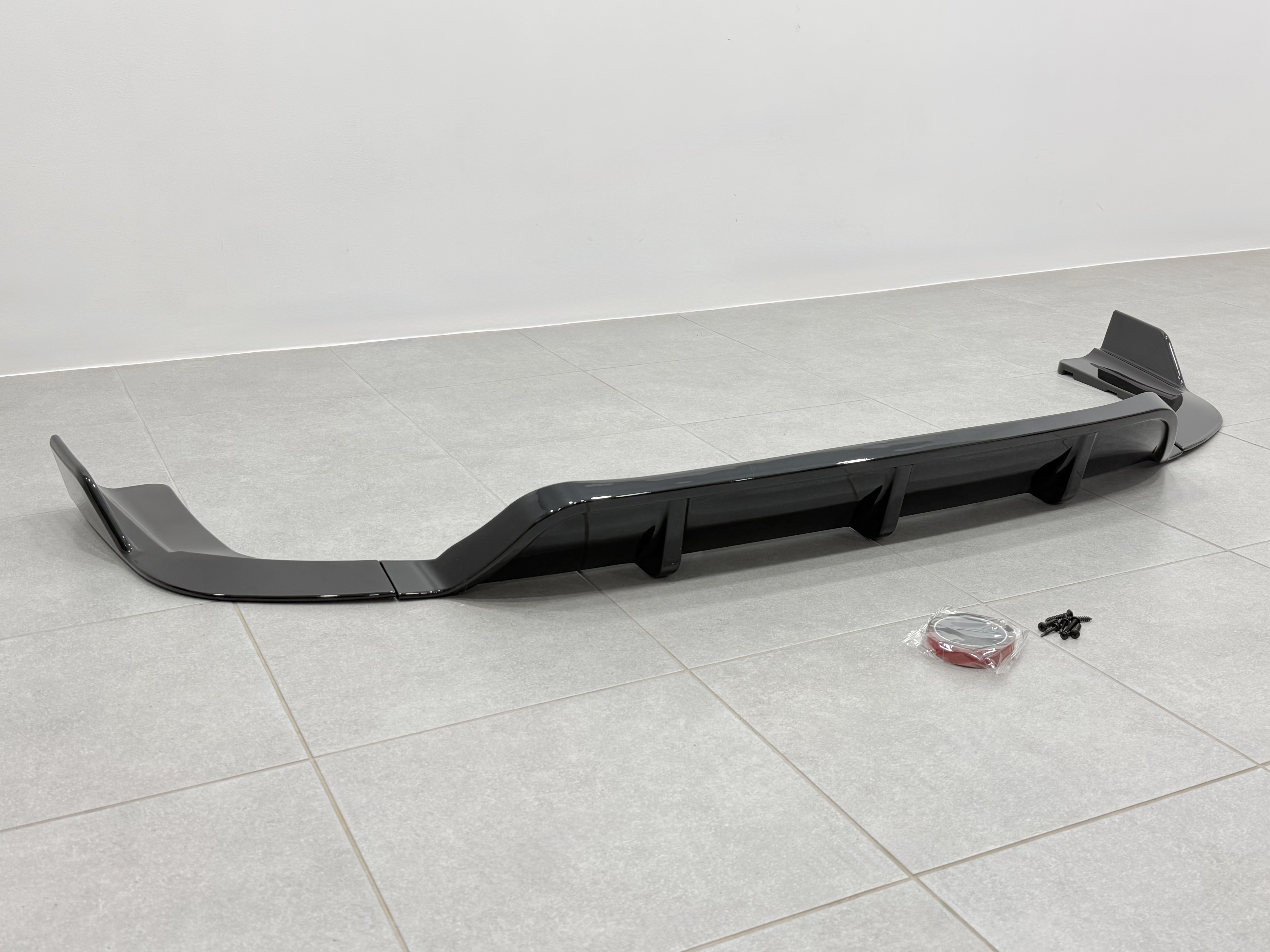 Накладки дифузора заднього бампера Paradigma BMW X6 F16 2013-2018, чорний глянець 5