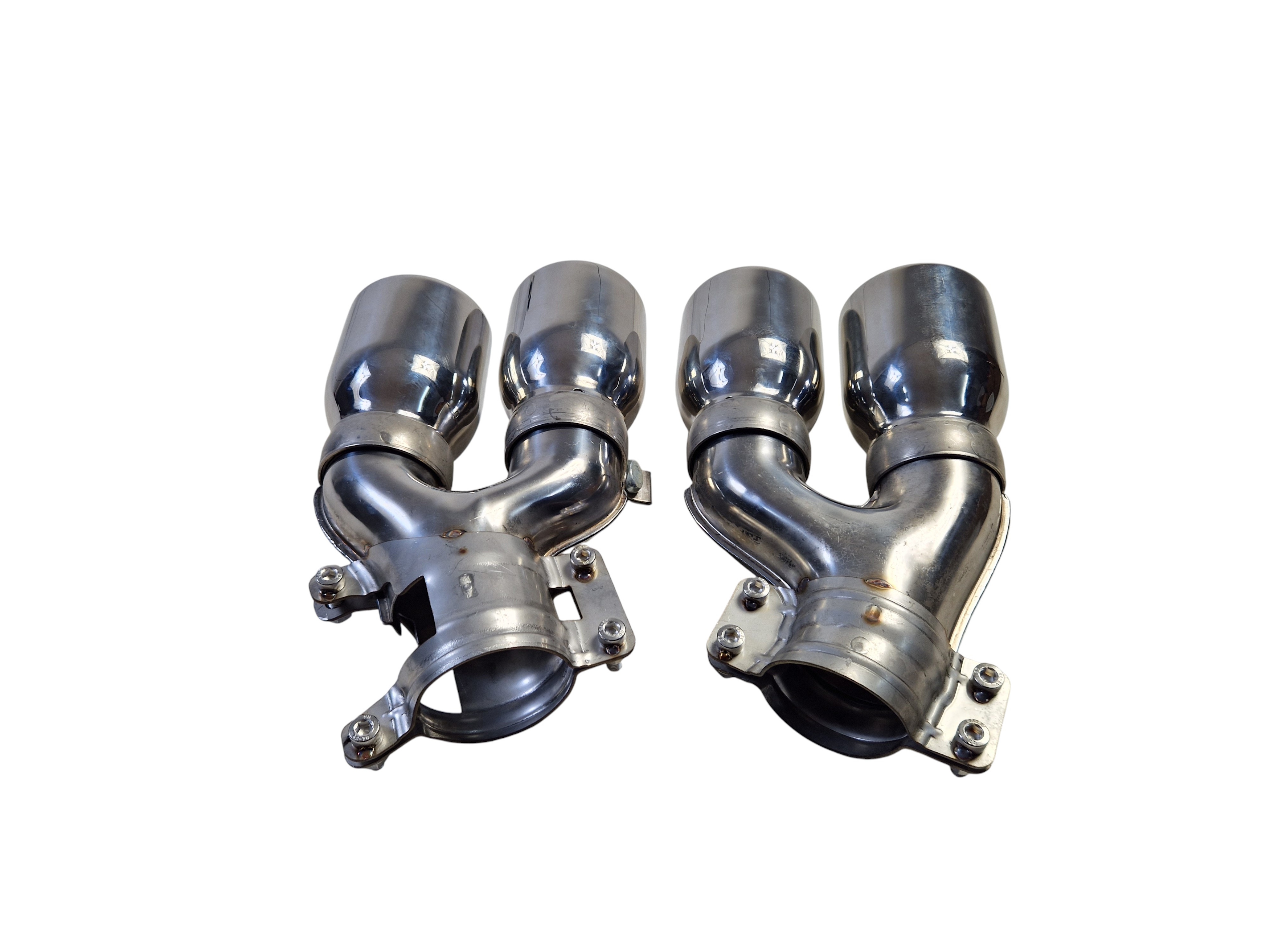 Насадки на вихлоп Chrome (стиль M5 F90) на BMW 5 Series G30 / G31 2017-2020 року 4