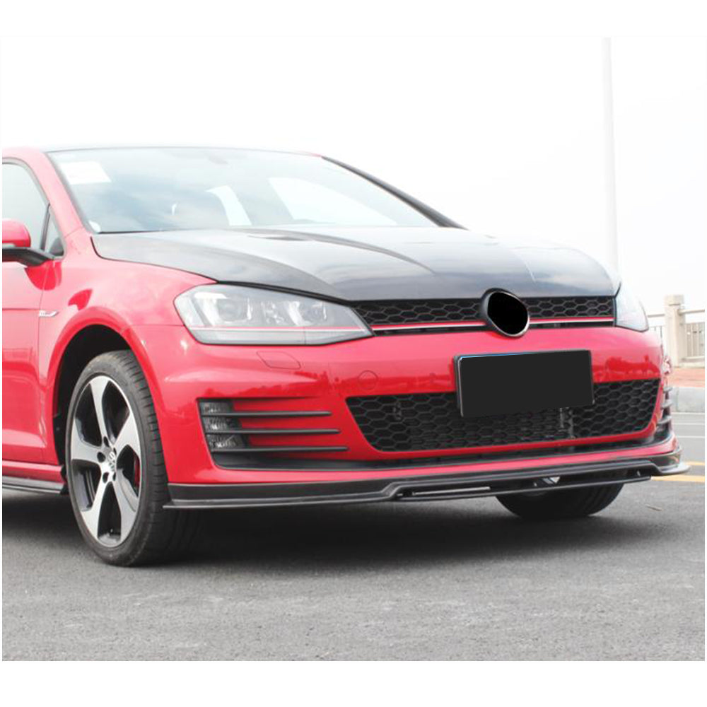 Накладка на передній бампер Lip V3 (для GTI HB 2012-2017, Карбон) 3