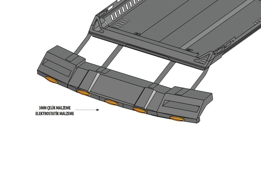 Козирок лобового скла під багажник DAKAR (LED) 6