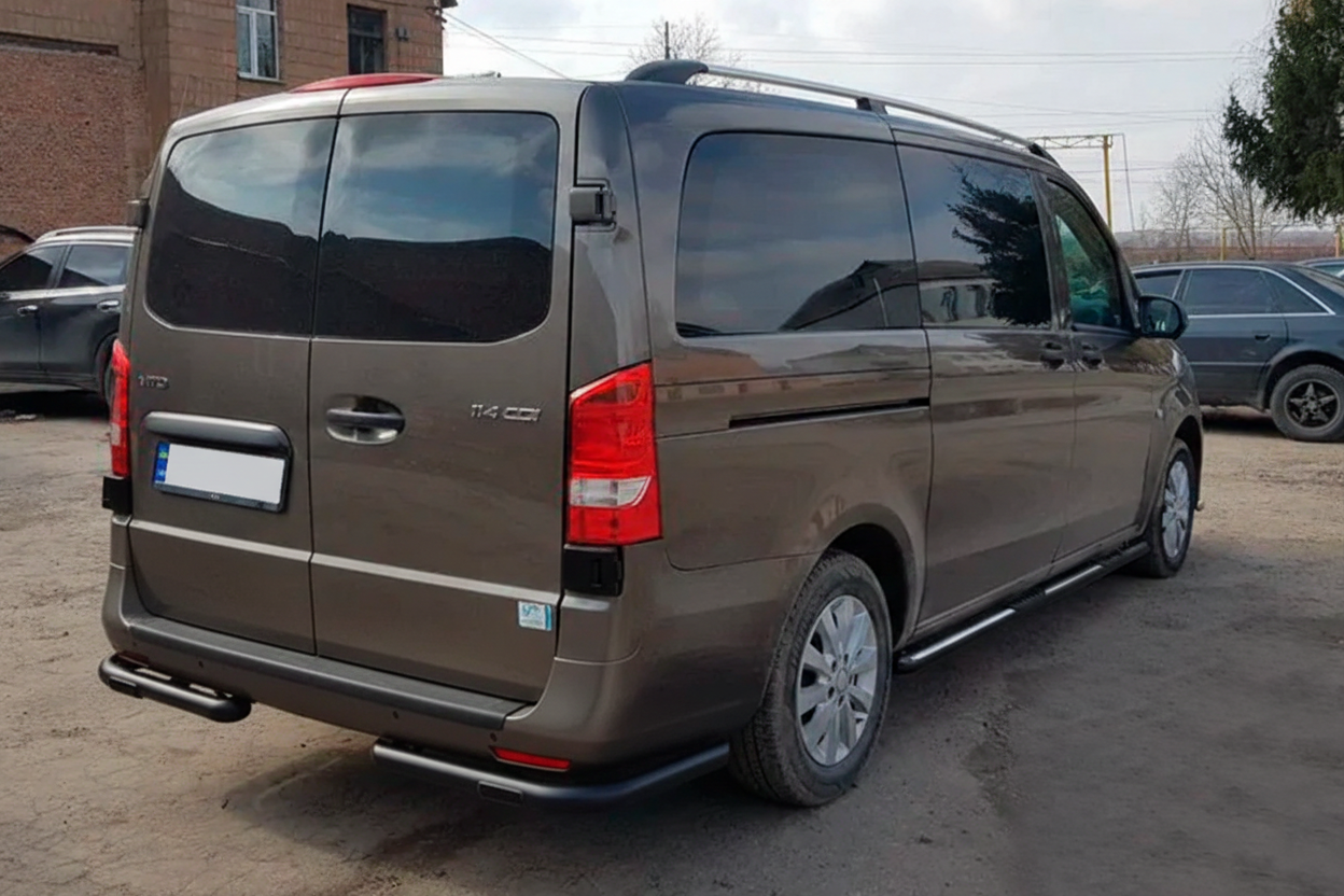 Задній захист кути AK003 Black (нерж.) 2
