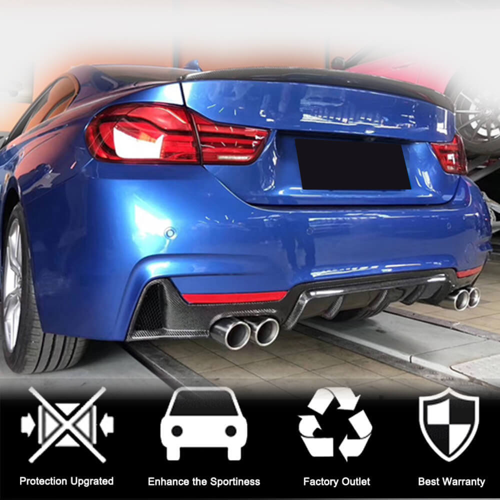 Дифузор заднього бампера V1 (для M-Sport, Карбон) 2