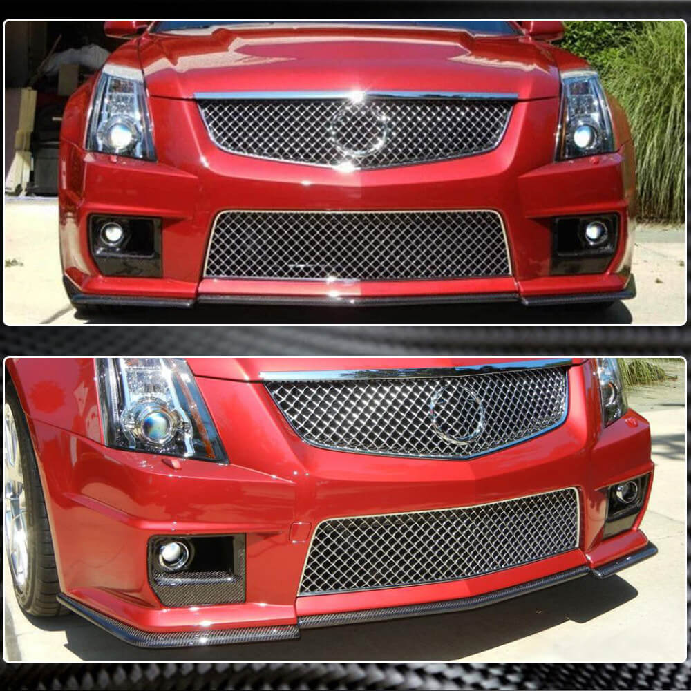 Накладка на передній бампер Lip V2 (для CTS V Coupe, Карбон) 4