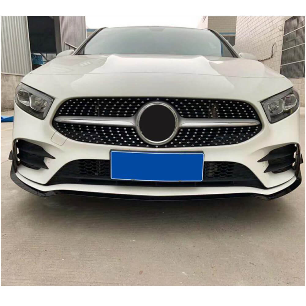 Накладка на передній бампер Lip V1 (для AMG-Line SD 2018-2021, Карбон) 2