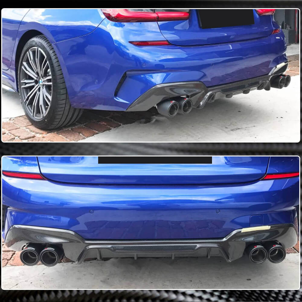 Дифузор заднього бампера V7 (для M-Sport 2018-2022, Карбон) 3