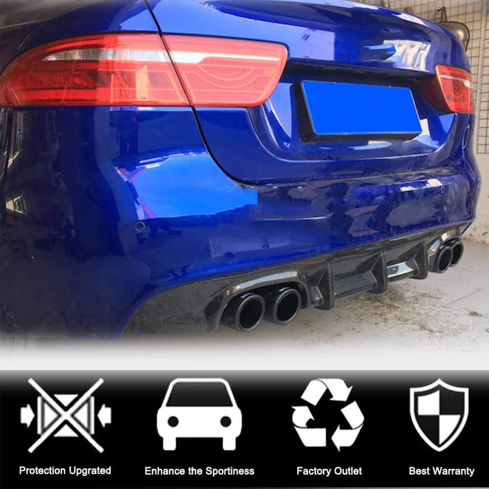 Дифузор заднього бампера V1 (2015-2019, Карбон) 2