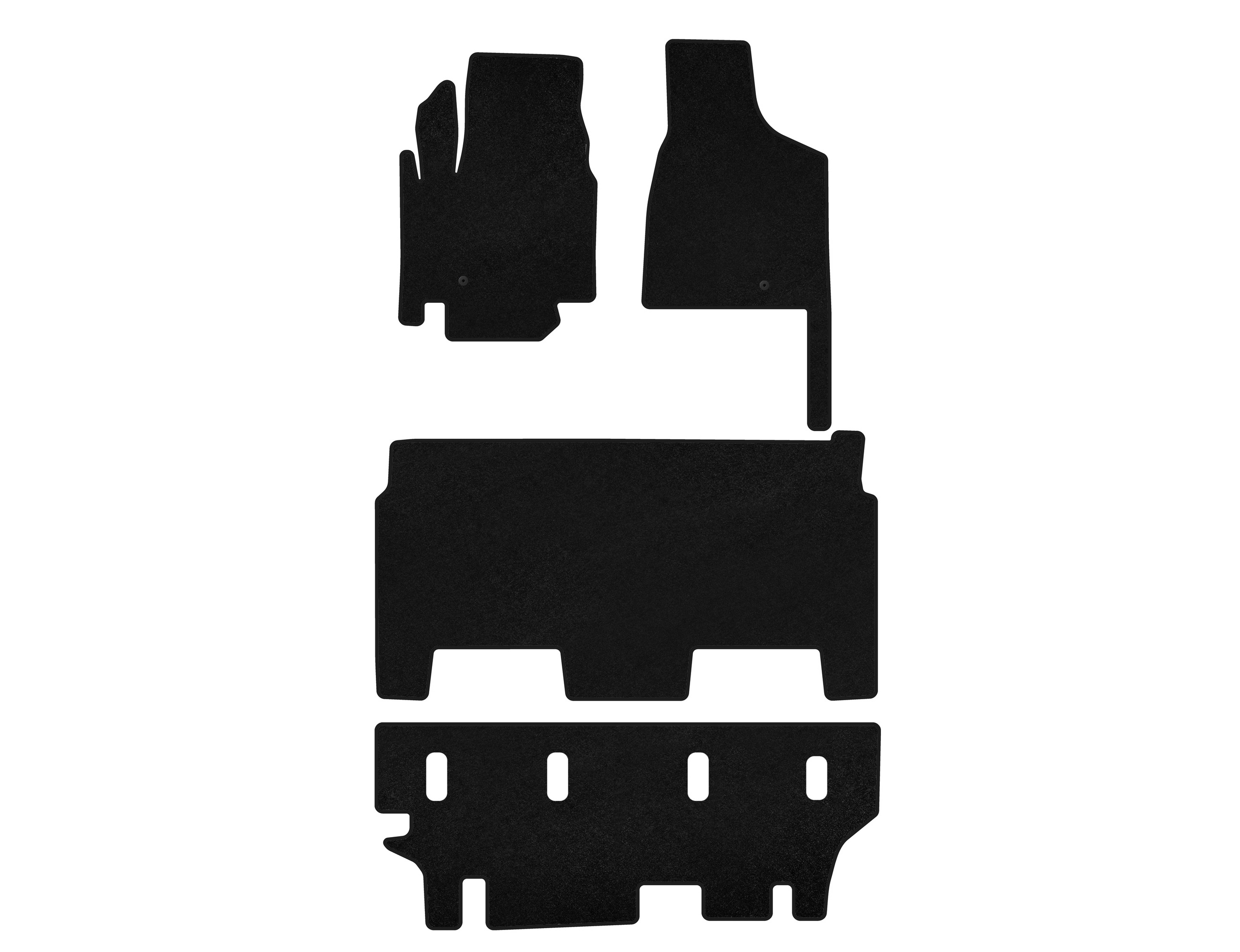 Килимки текстильні Premium (2008-2020, 3 ряди, 8-ми місний/Комплектація SXT, Чорний)