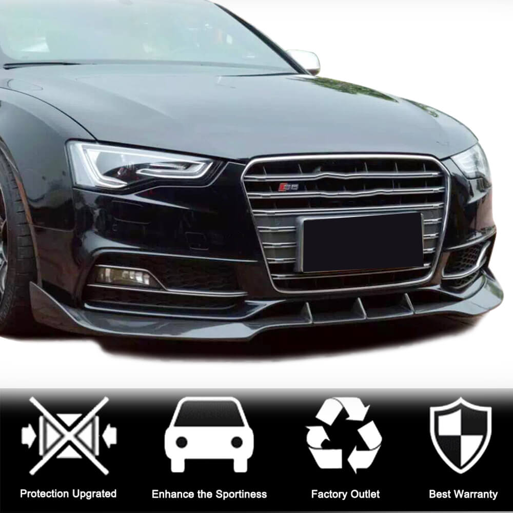 Накладка на передній бампер Lip V3 (для S-Line 2012-2015, Карбон) 2
