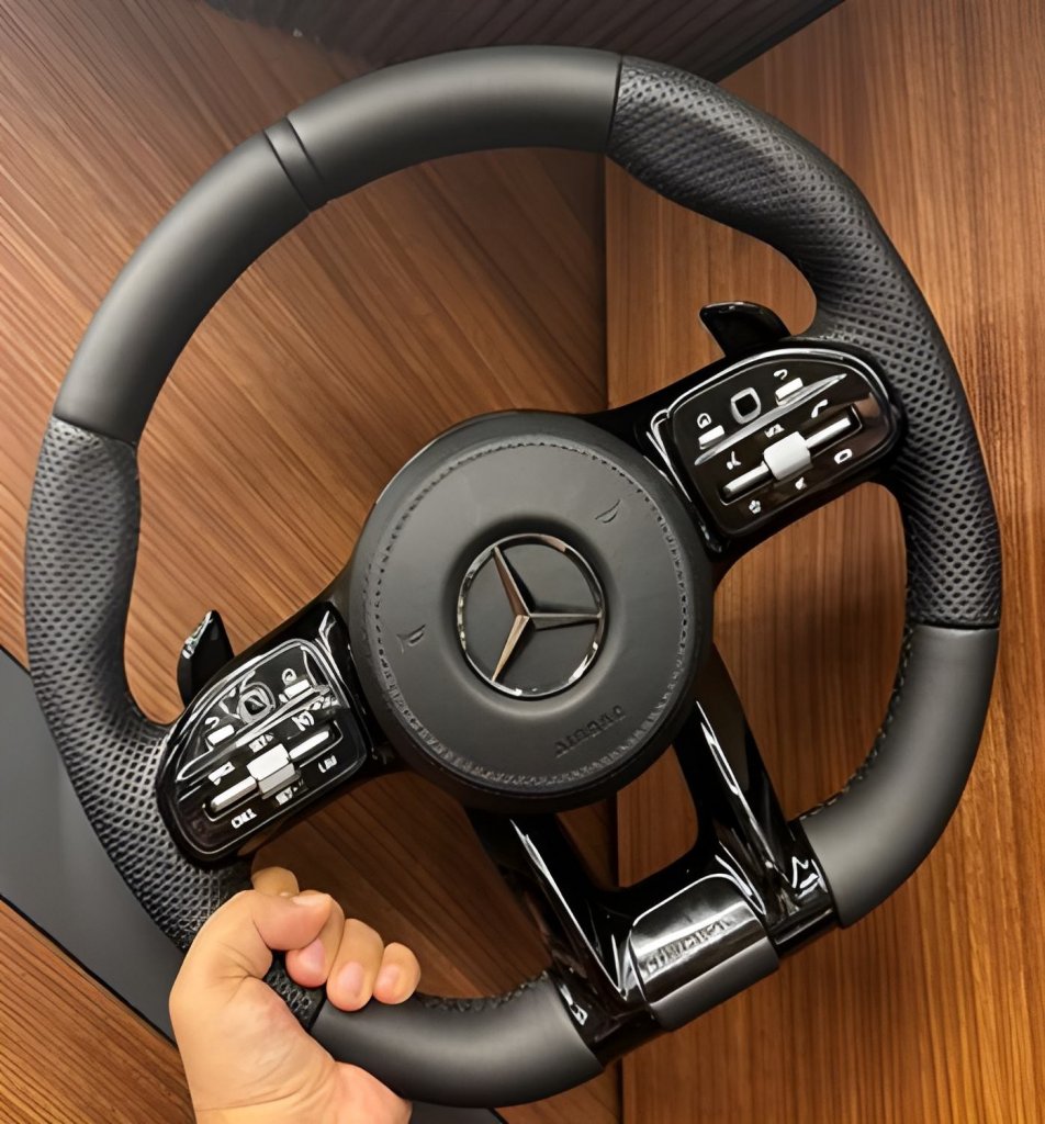 Кермо AMG 2018-Style (чорний + чорні кнопки, 3pin)