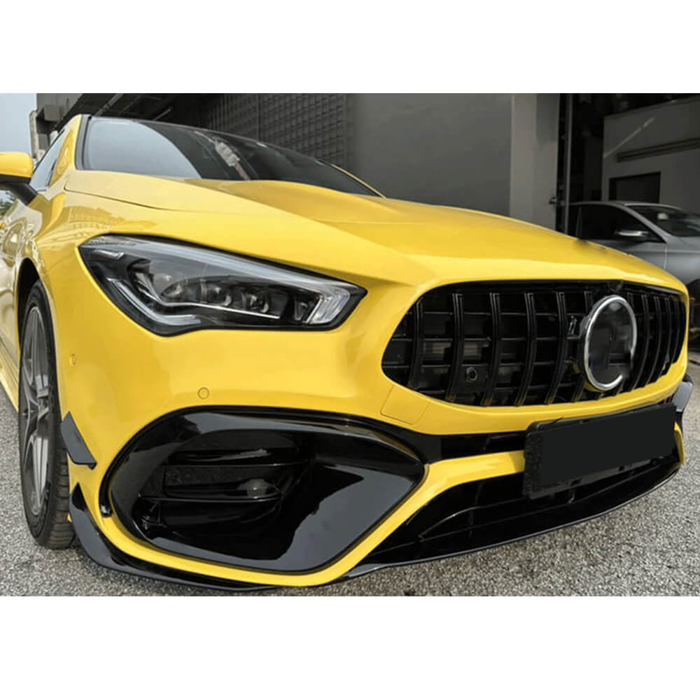 Накладки на передній бампер (для CLA45 AMG 2019-2022, ABS) 2