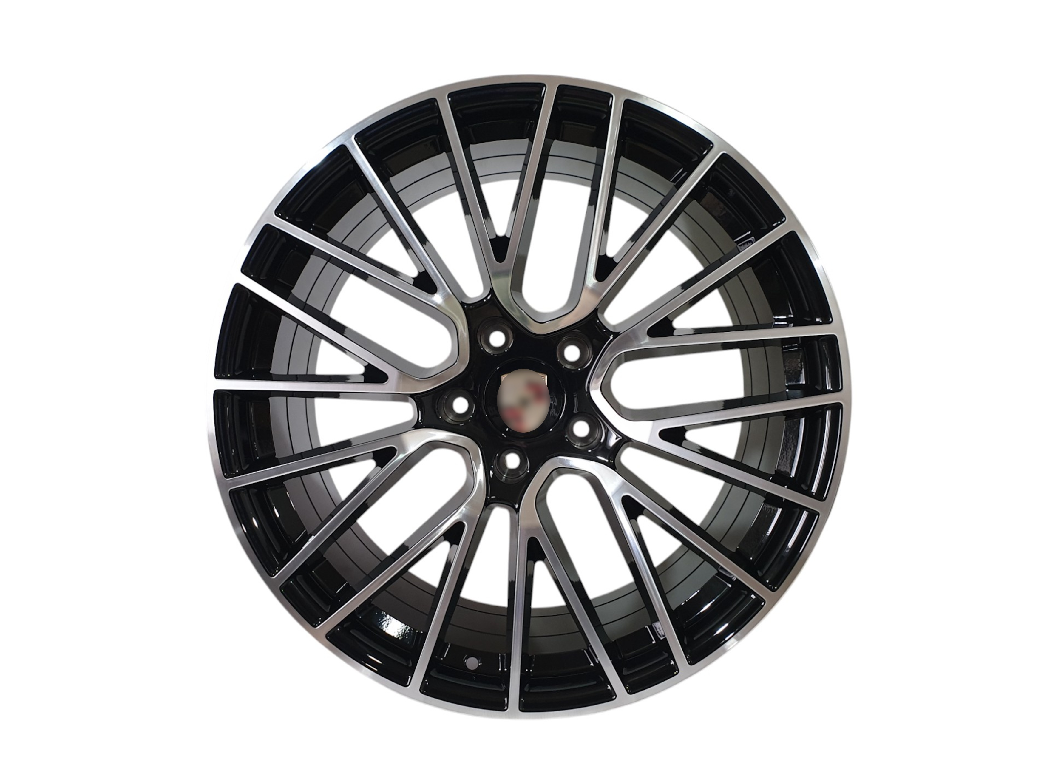 R20 Gloss Black + Chrome (різноширокі) Диски на Porsche Cayenne 958 2010-2014 року