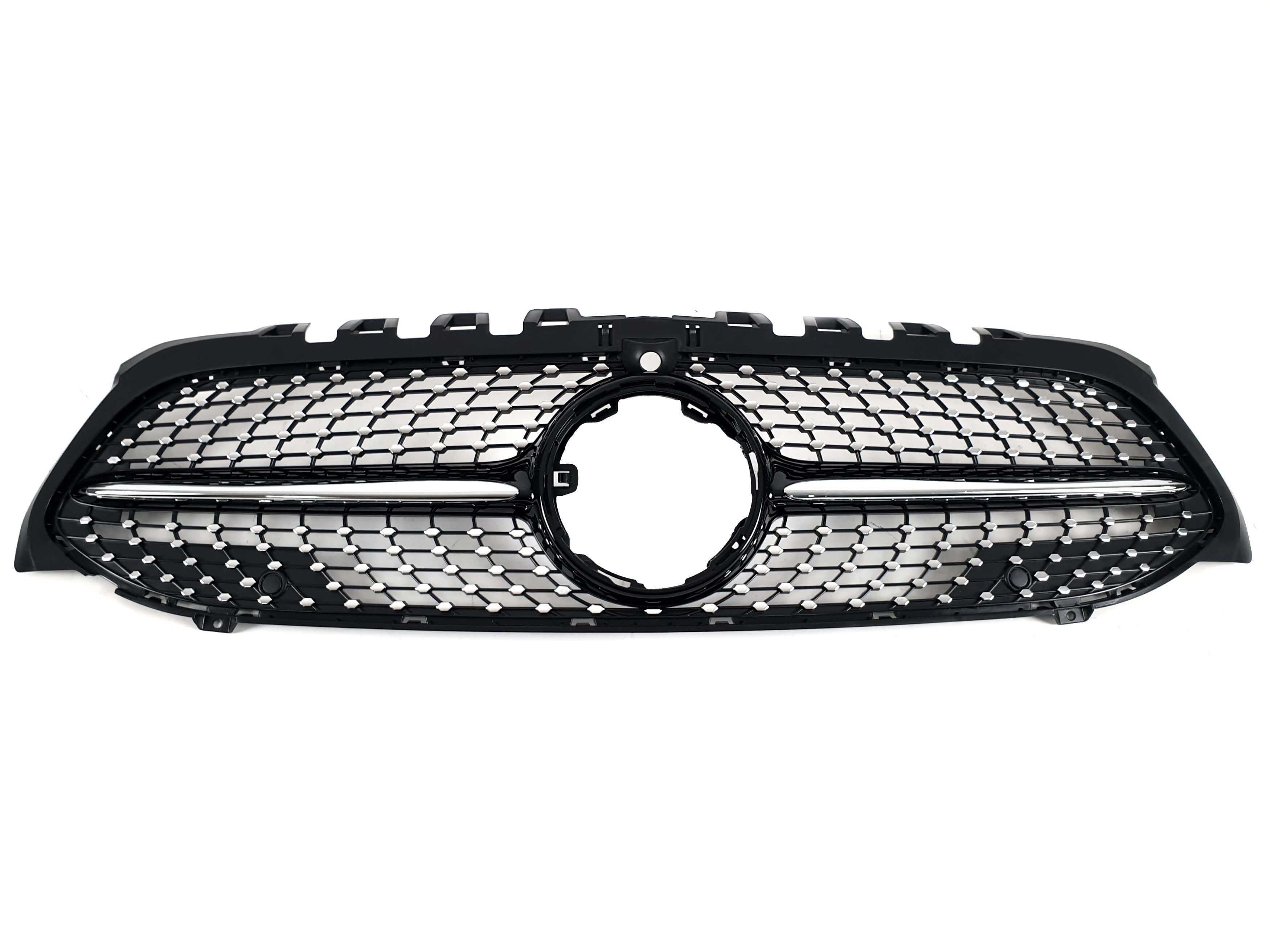 Решітка радіатора Black (з місцем під камеру) Diamond на Mercedes-Benz A-Class W177 2018-2022 року