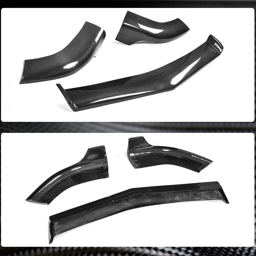 Накладка на передній бампер Lip V1 (для CLS63 AMG SD 2011-2014, Карбон) 4