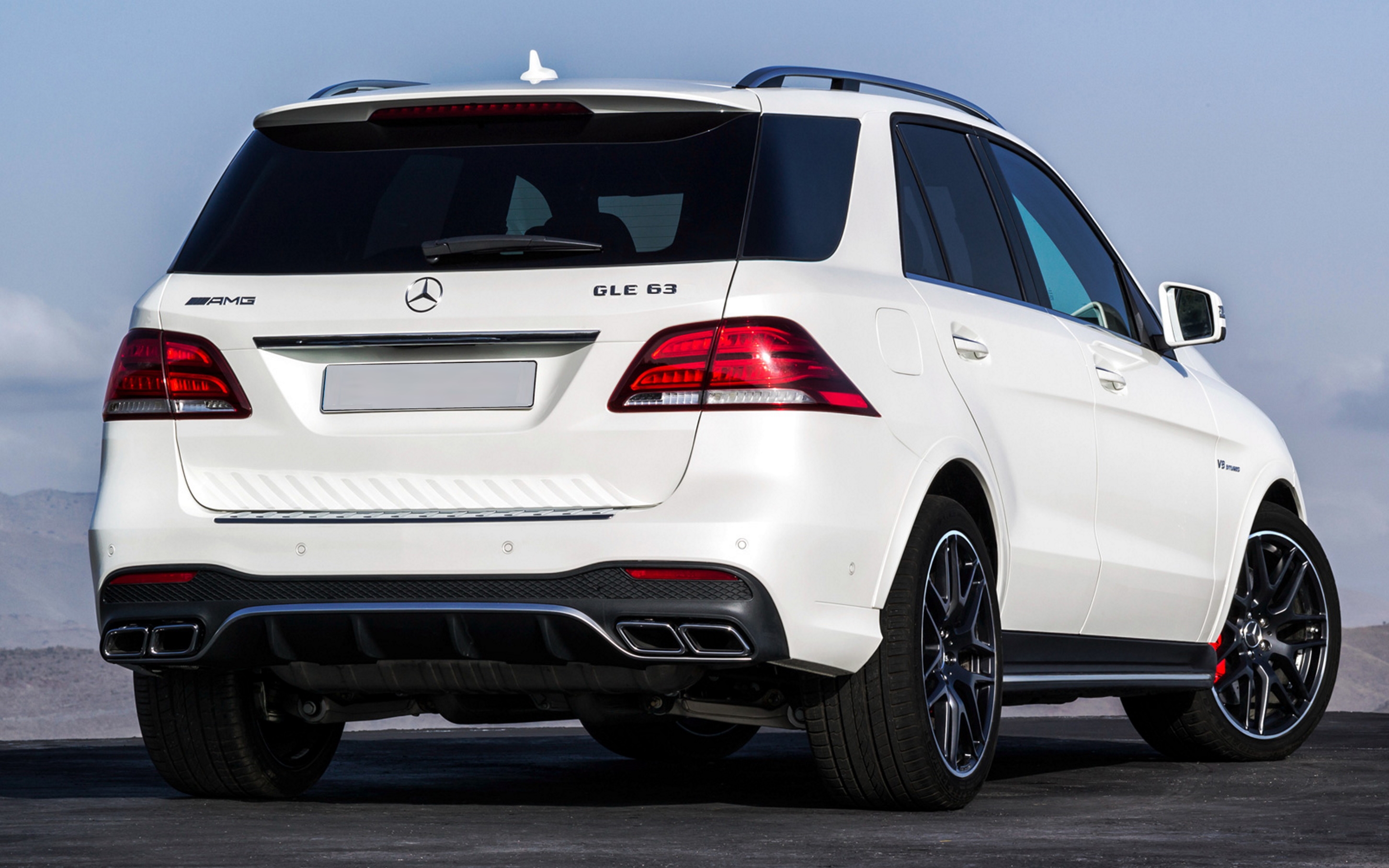Дифузор (заднього бампера) Full Black (стиль GLE63 AMG) на Mercedes-Benz GLE-Class W166 2015-2018 року 4