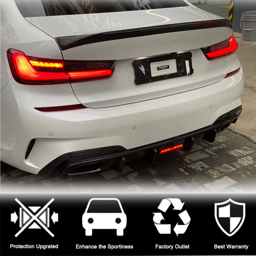 Дифузор заднього бампера V6 (для M-Sport 2018-2022, Карбон) 2