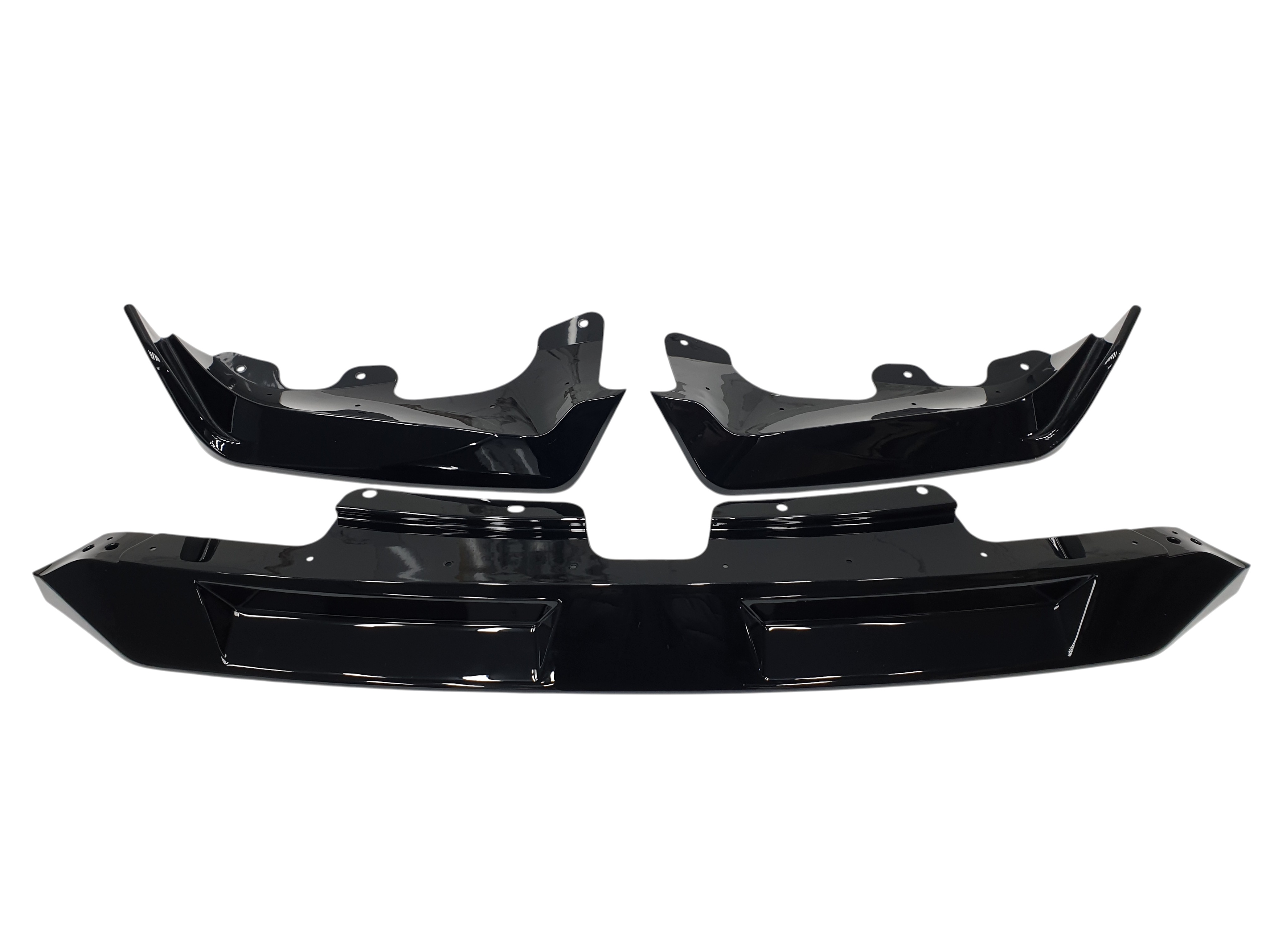Губа (переднього бампера) Чорний глянець на BMW X5 G05 2023-2025 року 4