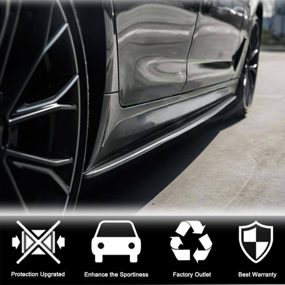 Накладки на пороги V1 (під M-Sport пороги, Карбон) 3