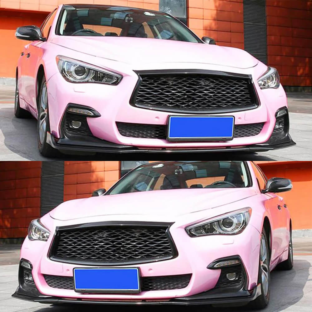 Накладка на передній бампер Lip V1 (для Q50 Sport 2018-2022, Карбон) 2