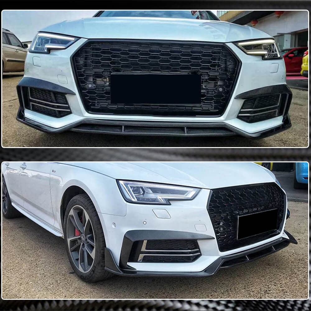 Накладки на протитуманні фари V2 (для S-Line Sedan 2015-2019, Карбон) 4
