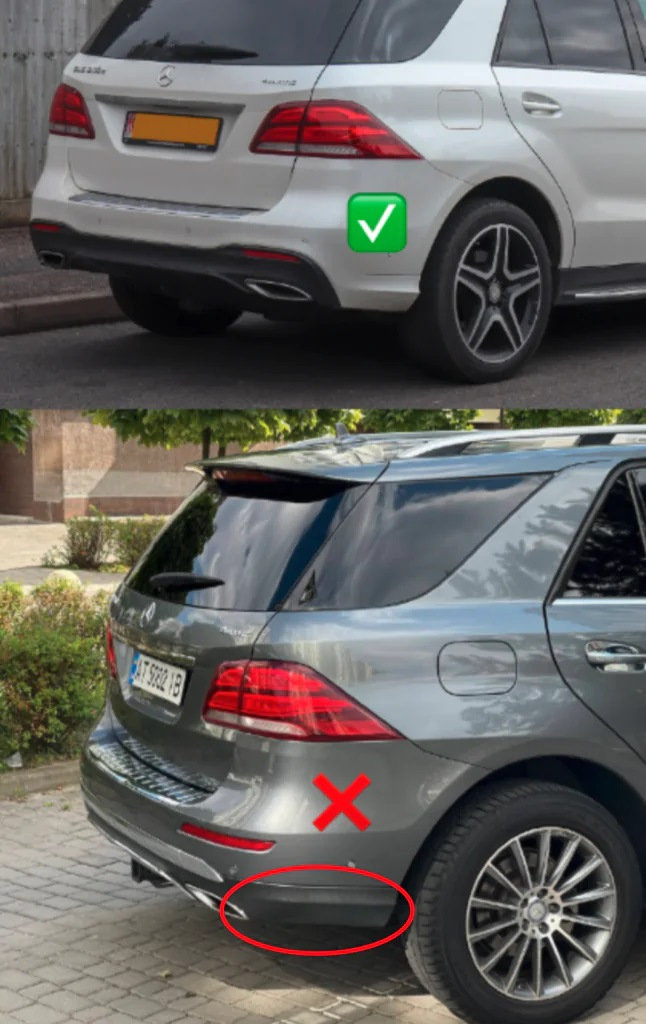 Задній дифузор для GLE (дизайн GLE63 Black) 3
