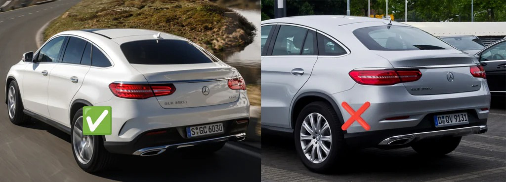 Задній дифузор з насадками Silver (дизайн GLE63) 4