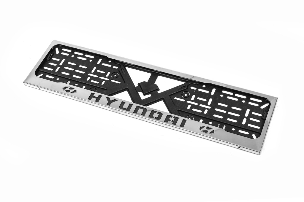 Рамка під номер хром Hyundai (1 шт, нержавіюча сталь)