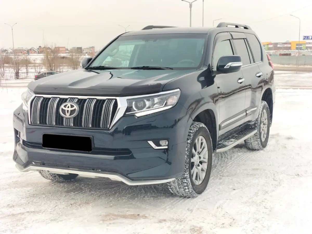 Спідниця переднього бампера OEM Toyota Land Cruiser Prado 150 2018- колір чорний 202 2
