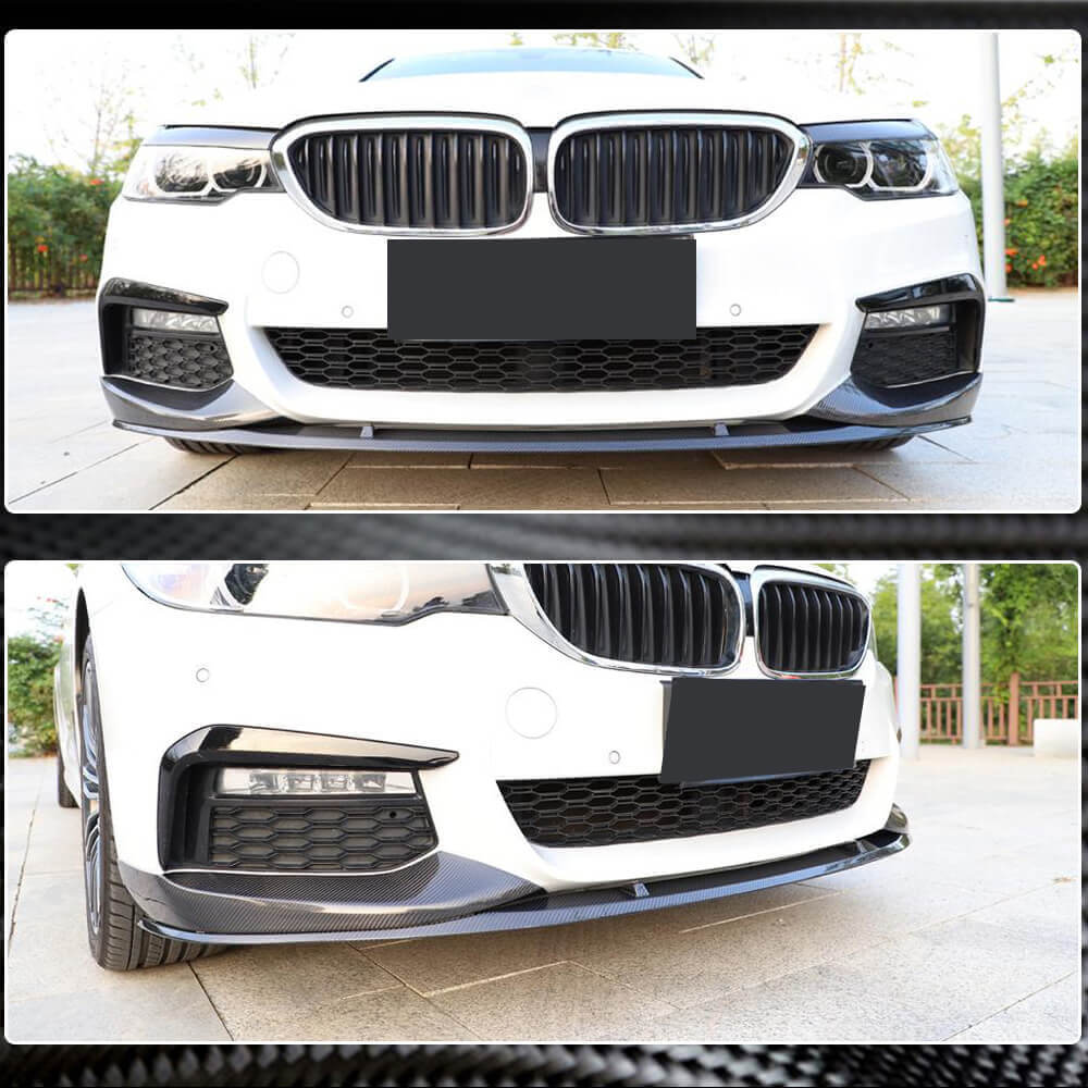 Накладки на передній бампер Flap V2 (для M-Sport 2017-2020, Карбон) 4