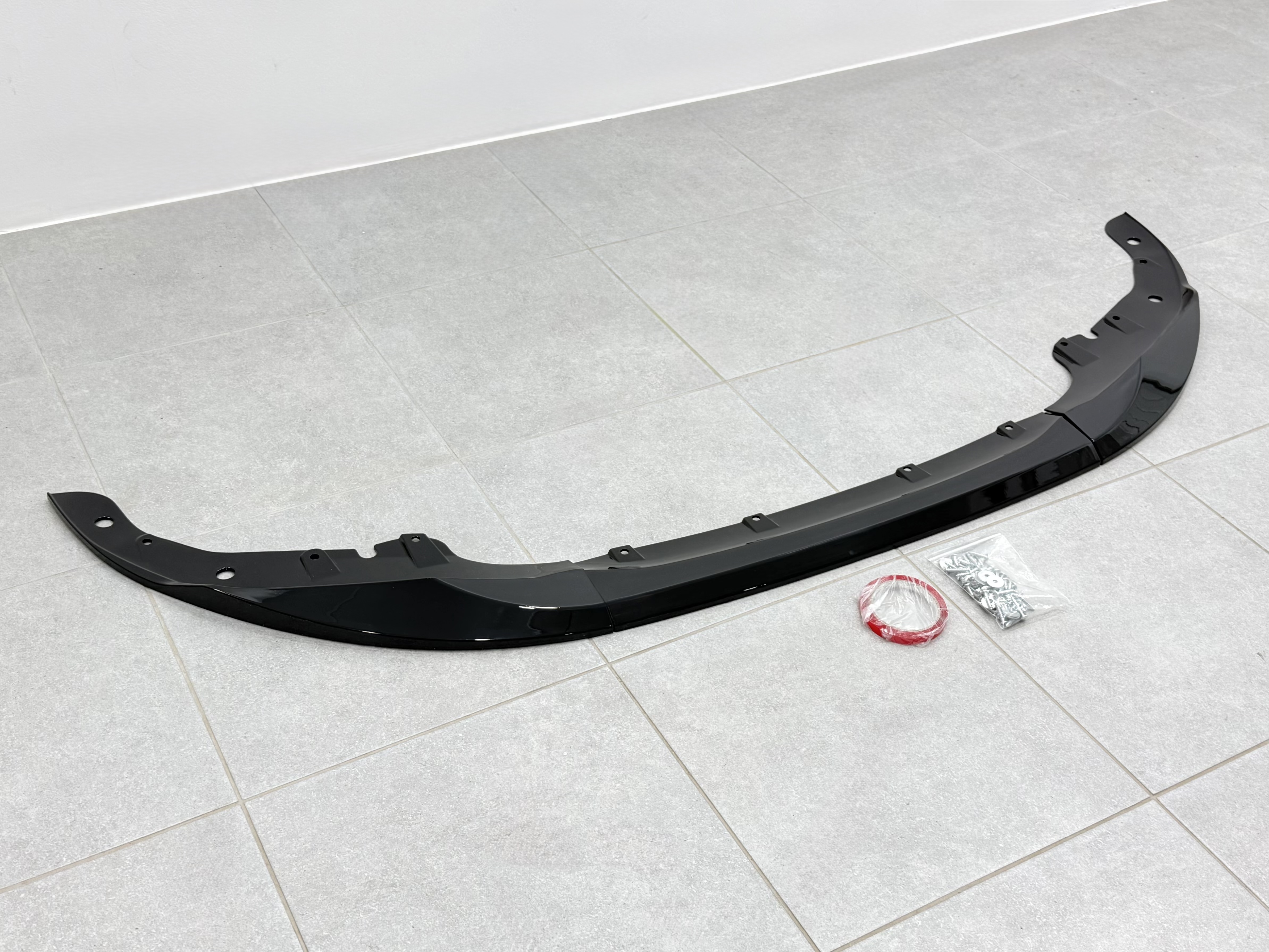 Юбка переднього бампера M-Performance BMW 4 series G22 2020+ ABS пластик, чорний глянець 3