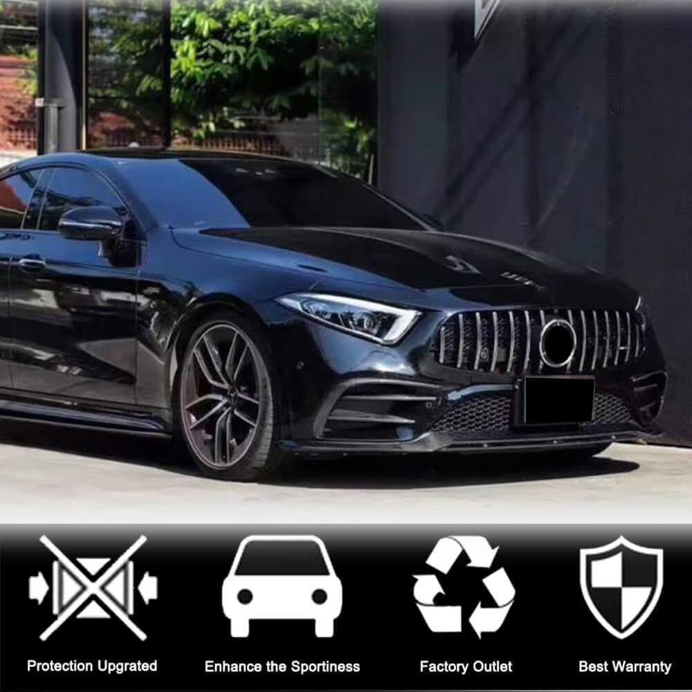 Накладка на передній бампер Lip (для AMG/AMG-Line 2018-2020, Карбон) 3