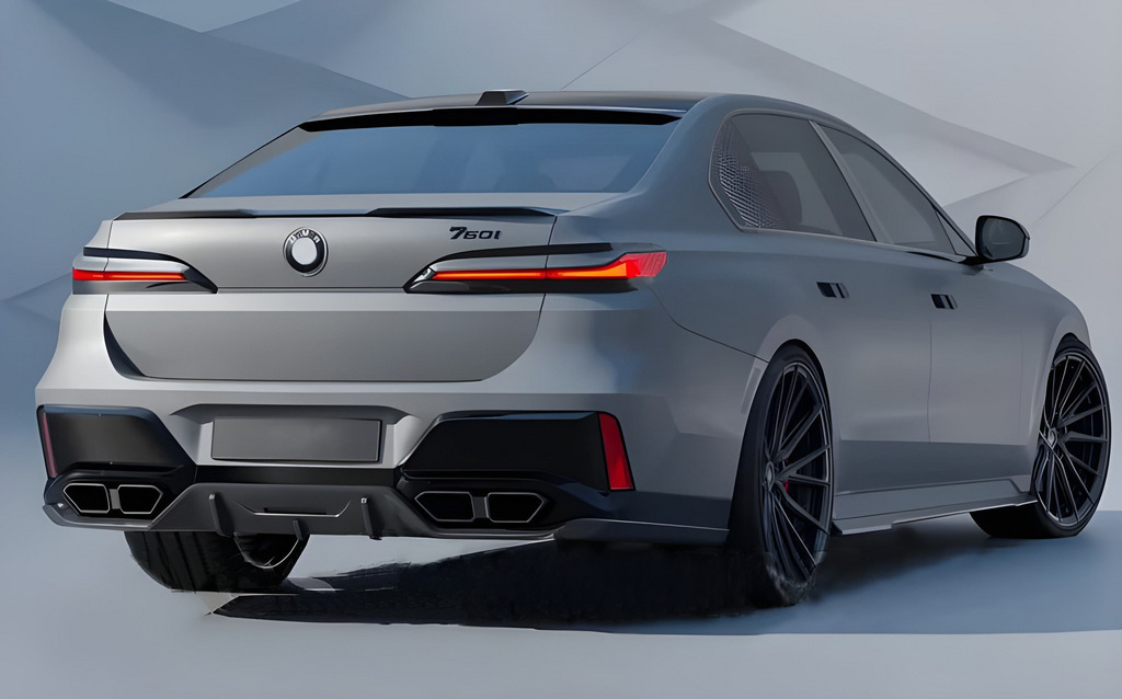 Дифузор заднього бампера з насадками (для M760, M-Sport та i7 M70) 2