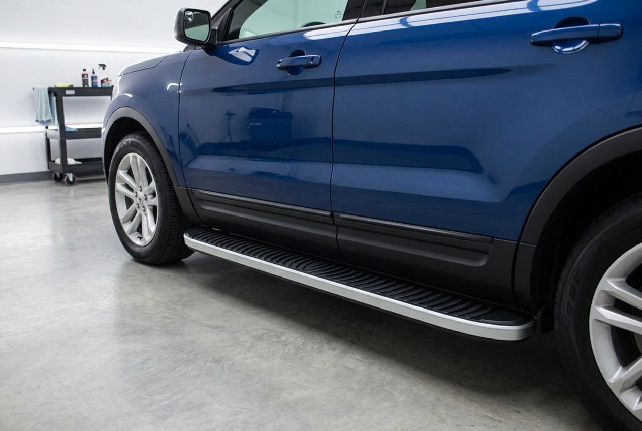 Бокові пороги Tayga Grey (2 шт., алюміній)