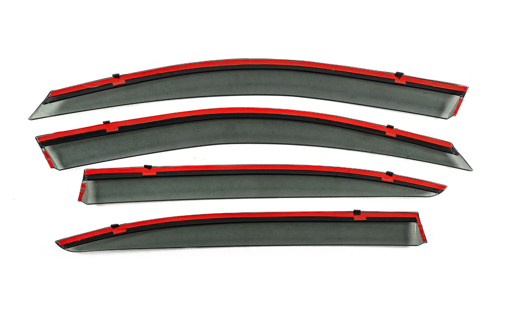 Вітровики з хромованим молдингом Niken Luxury (LiftBack, 4 шт) 4