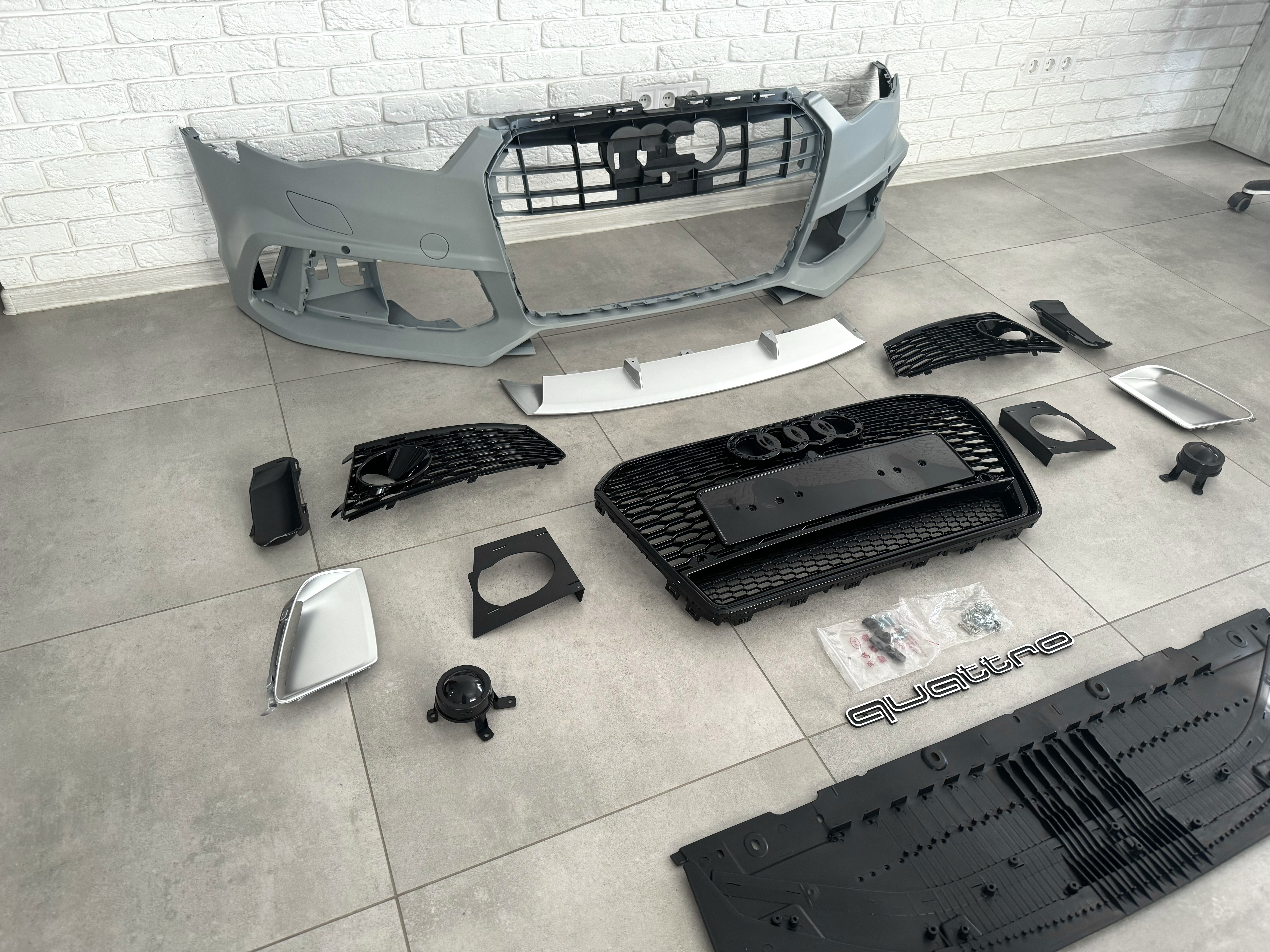 Бампер передній у зборі стиль RS6 для Audi A6 C7 2015-2017 4