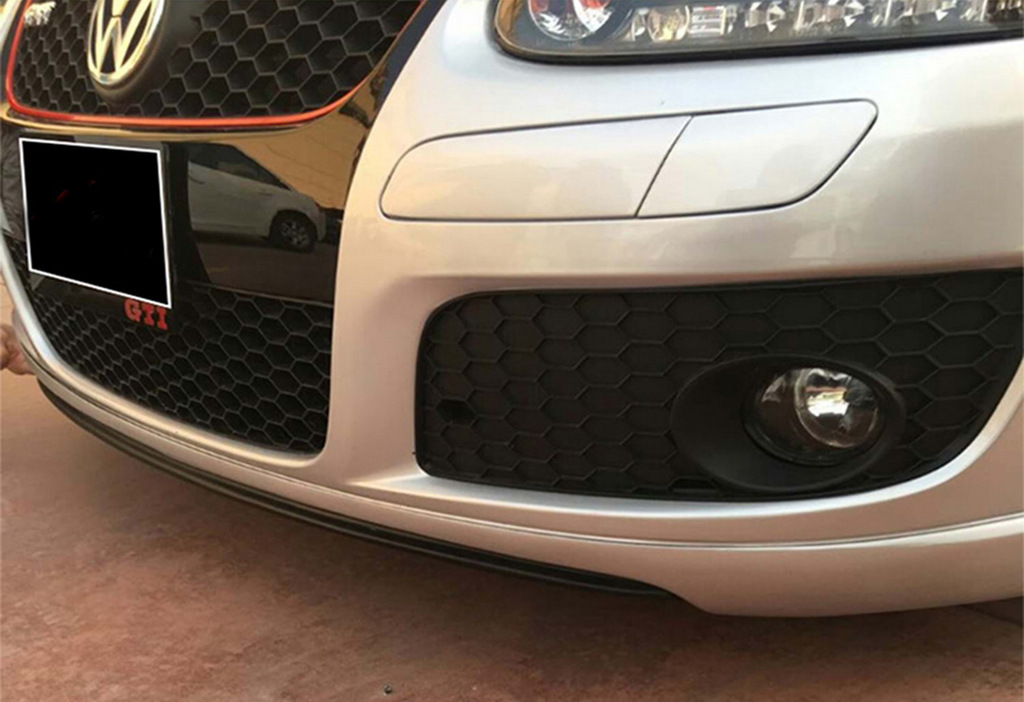 Передня Lip накладка V-2 (для GTI, чорний глянець) 2