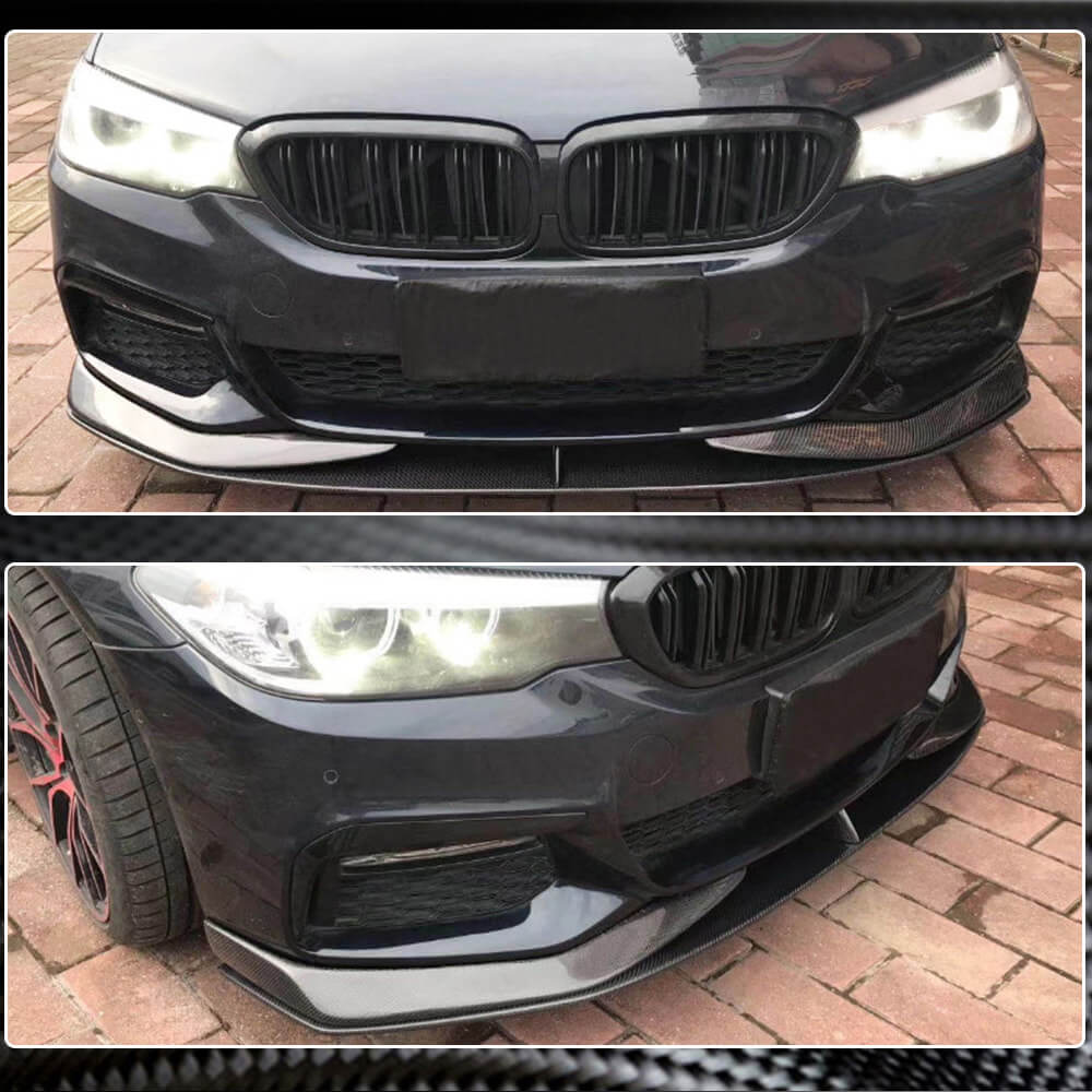 Накладки на передній бампер Flap V3 (для M-Sport 2017-2020, Карбон) 3