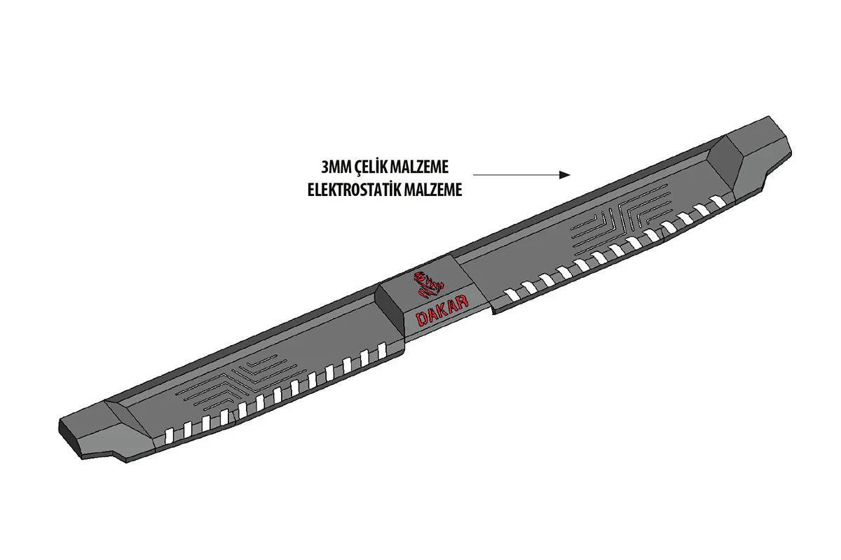 Бокові пороги Dakar V2 без LED (2 шт, метал) 3