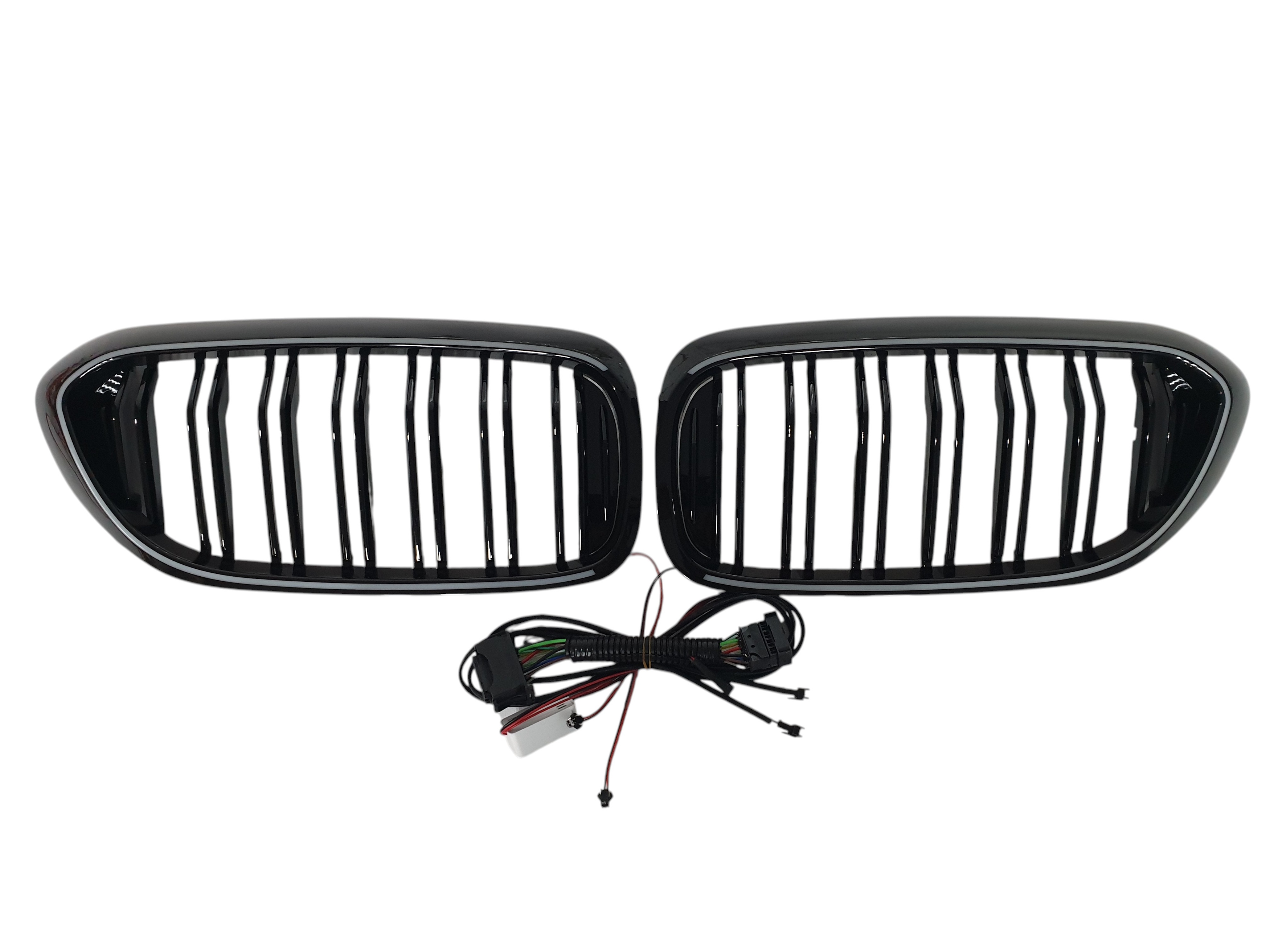 Ніздрі Чорний глянець LED (Iconic Glow) 2bar на BMW 5 Series G30 / G31 2017-2020 року 4