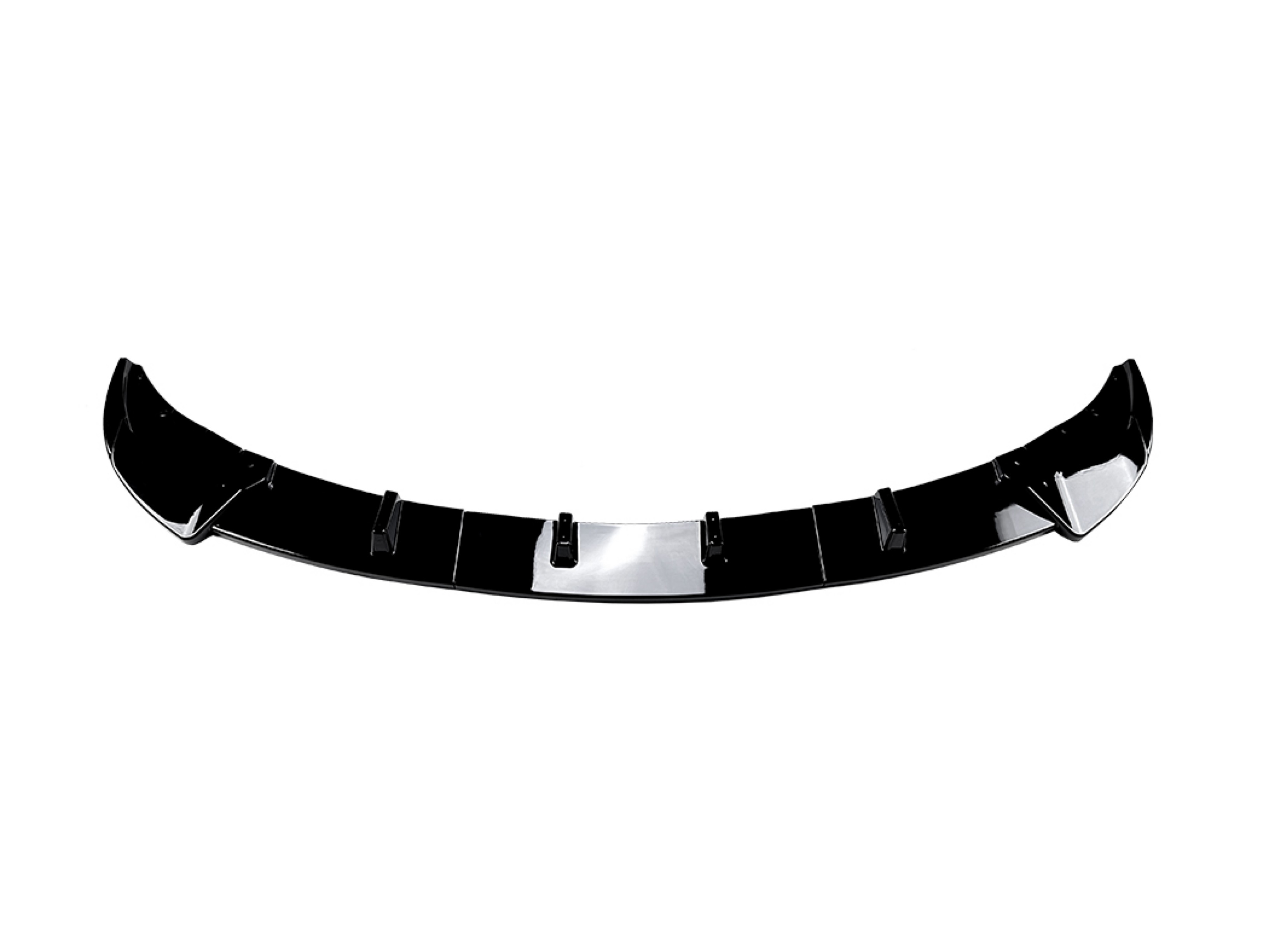 Спідниця накладка переднього бампера BMW 5 series F10 F11 2010-2013 ABS пластик, колір чорний глянець 4