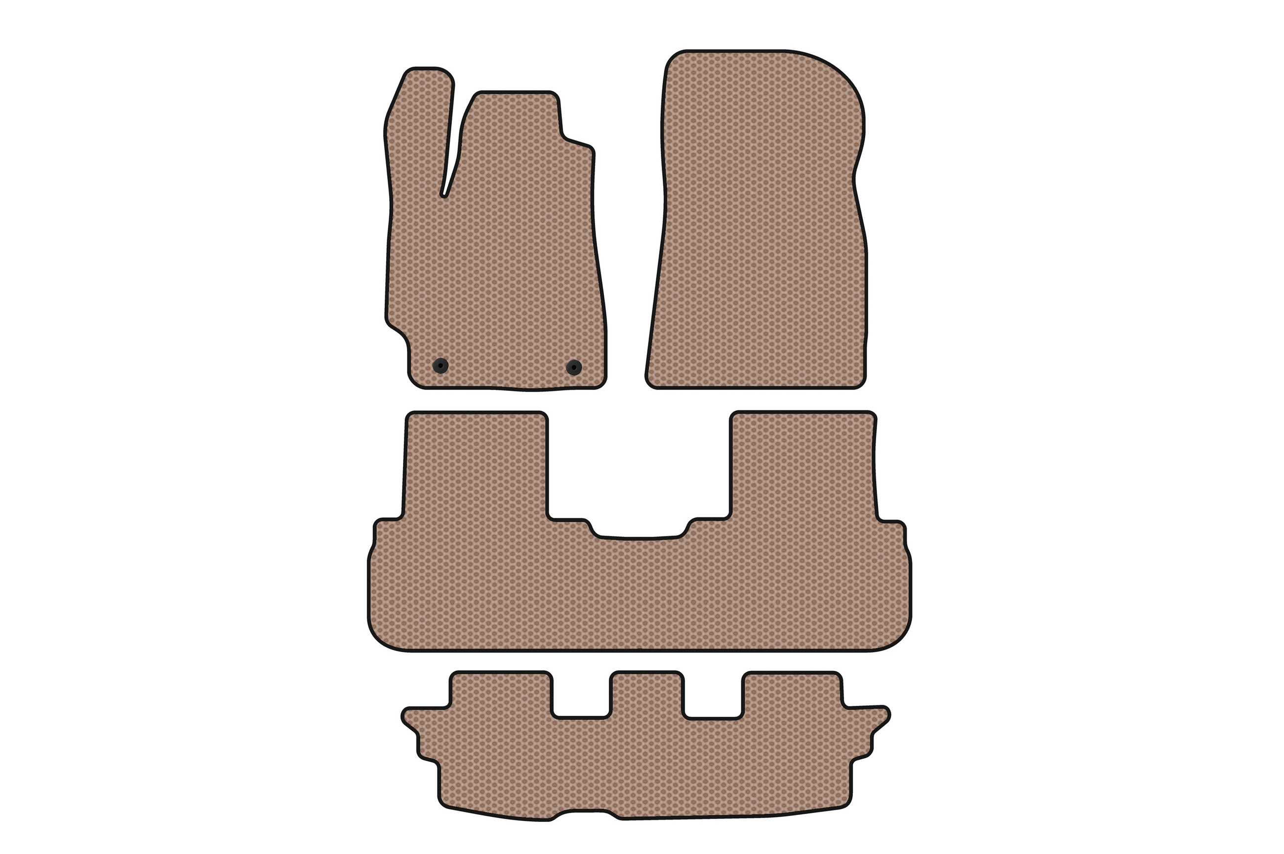 Гумові килимки Carsuit (2 ряди, бежевий)