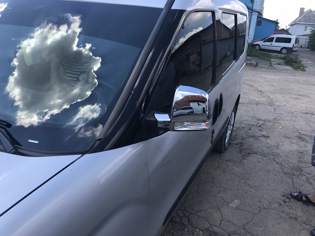 Накладки на дзеркала (2 шт, ABS) Carmos - Хромований ABS-пластик 4