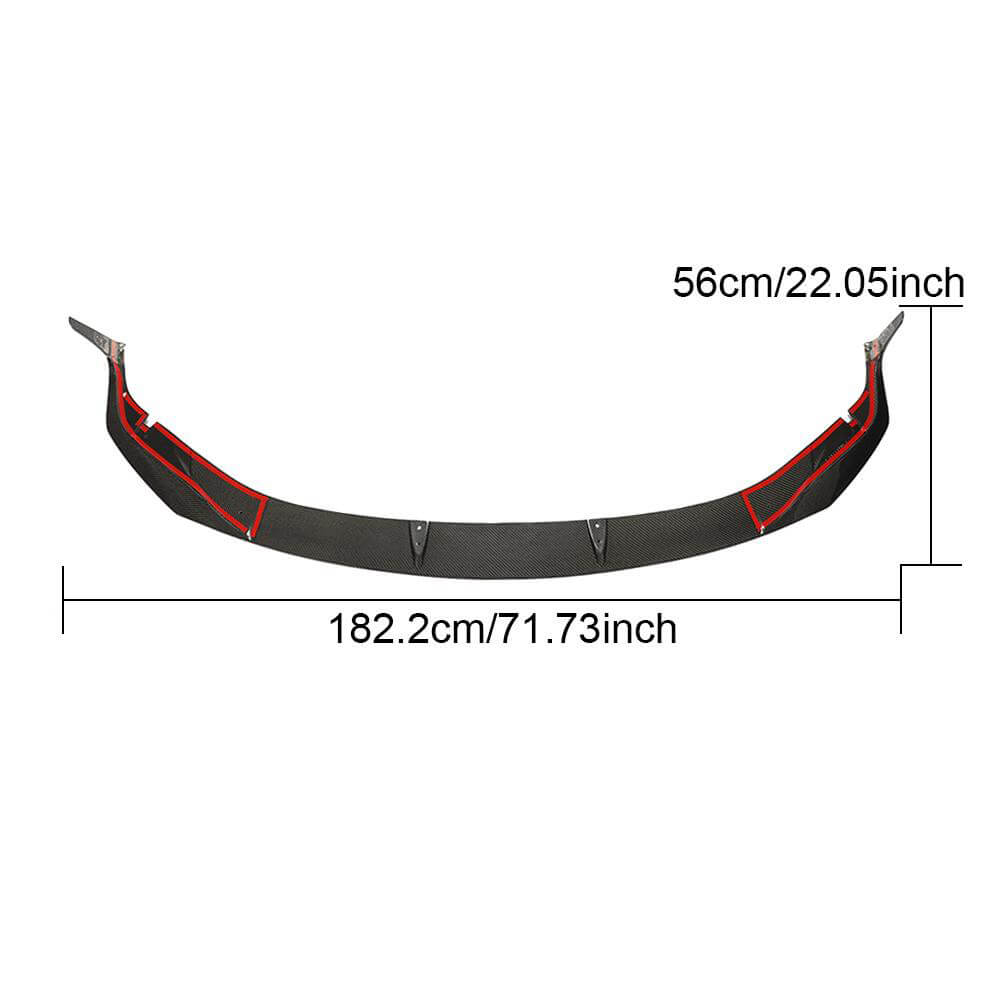 Накладка на передній бампер Lip (для GS F 2015-2020, Карбон) 6