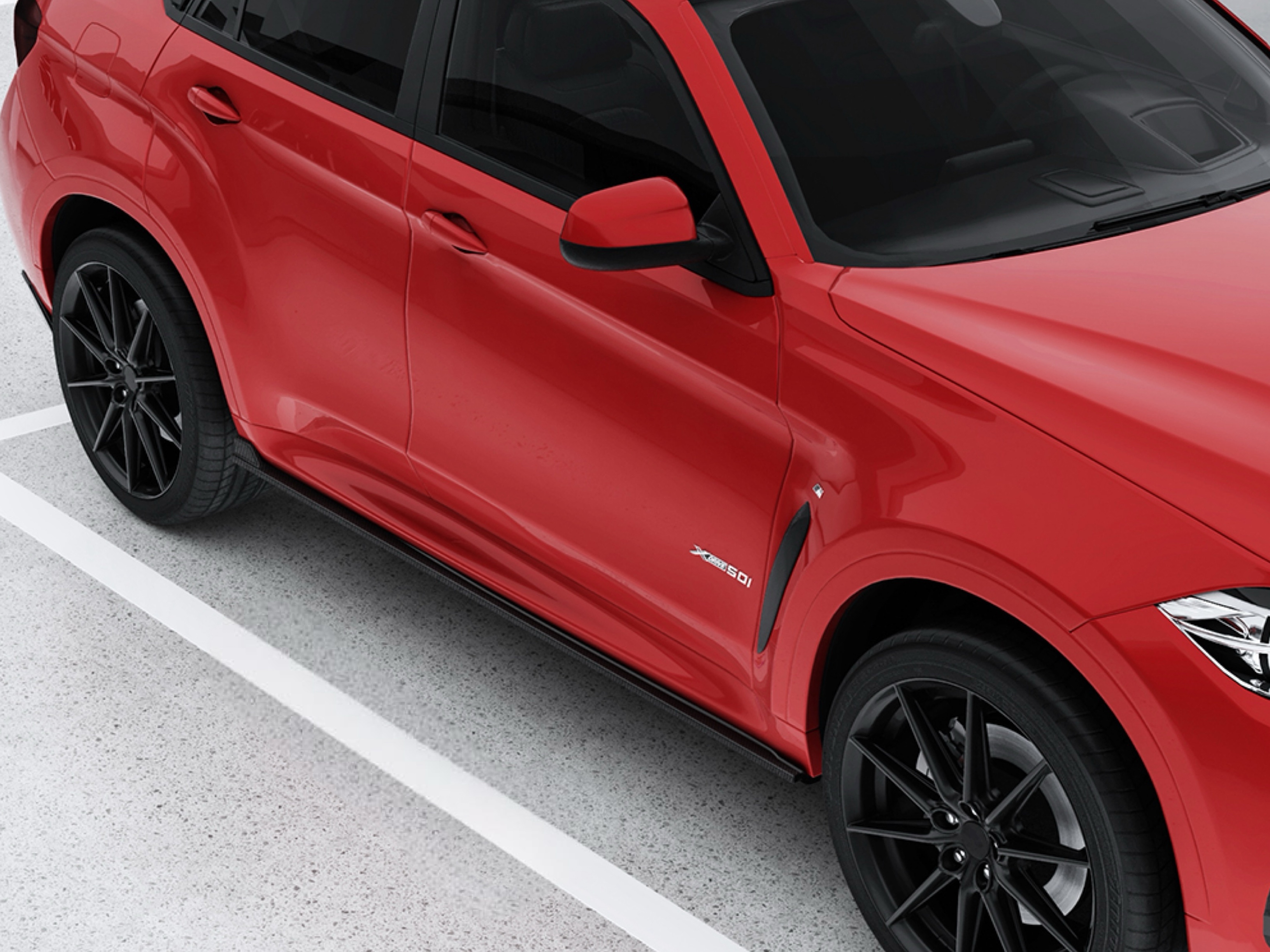 Леза під пороги M-Perfomance BMW X6 F16 2шт. ABS пластик, чорний глянець 3