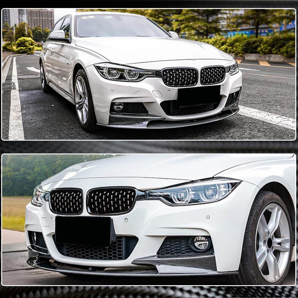 Накладка на передній бампер Lip V3 (для F10 M-Sport, Карбон) 3