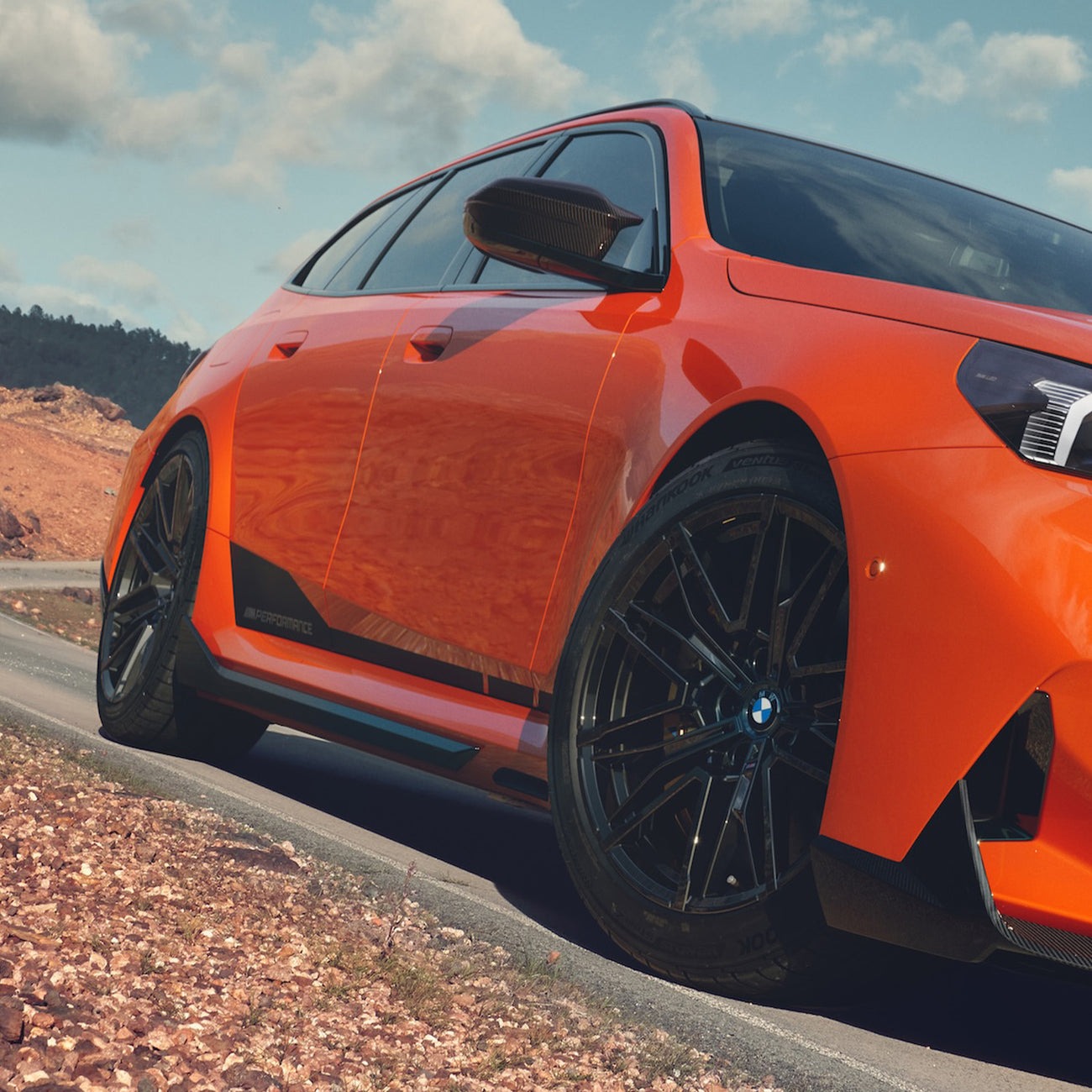 Леза на пороги (Карбон) V1 на BMW M5 G90 / G99 2024-2026 року 2