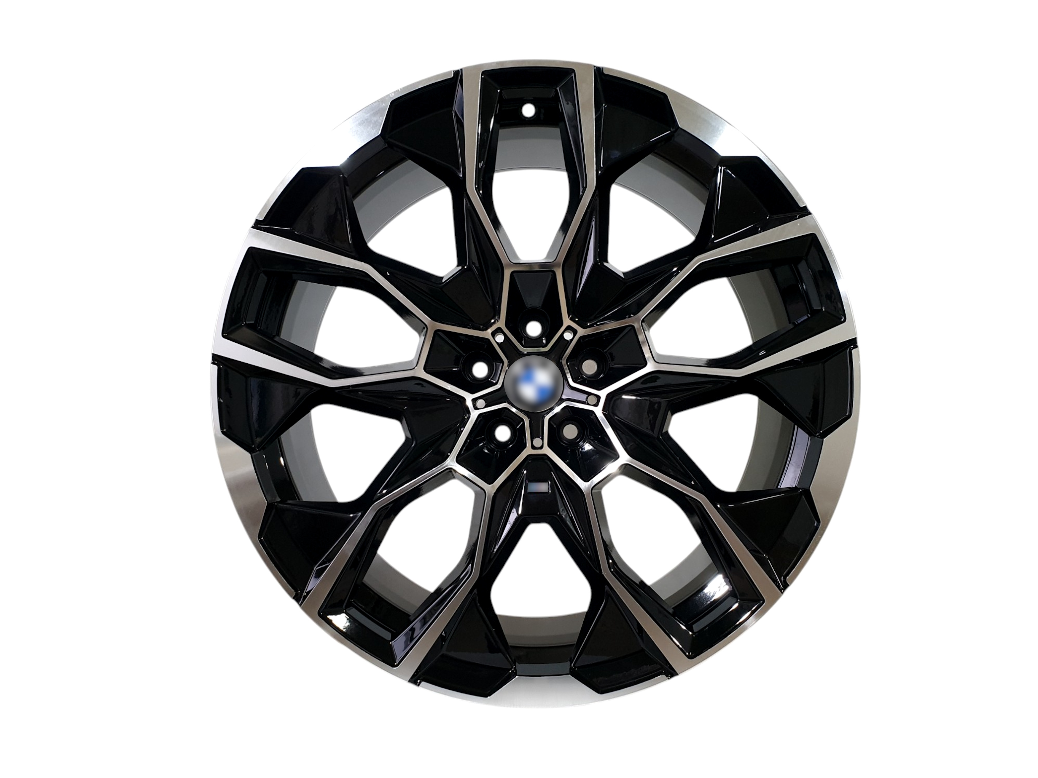 R22 Chrome Black (різноширокі) Диски на BMW X5 F15 2013-2018 року