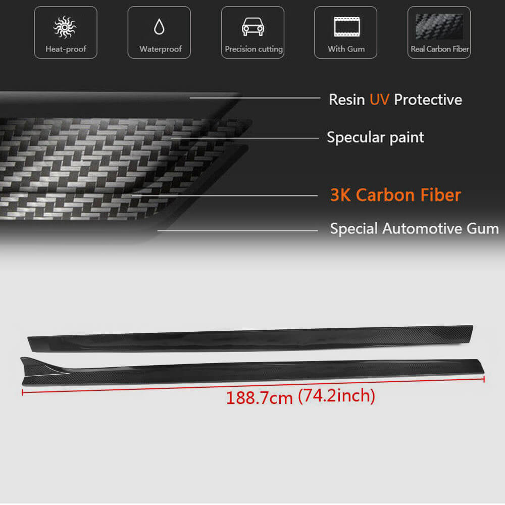 Бокові пороги V2 (для S-Line Sedan, Карбон) 4