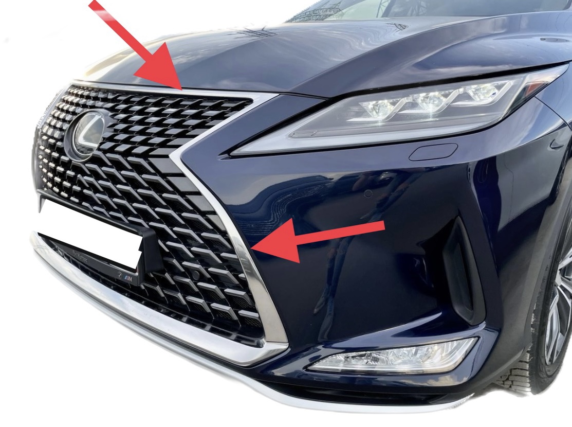 Хром окантування решітки Lexus RX 2019-2022 2